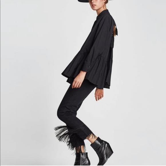 Zara Denim - Zara | Vintage High Rise With Fringes 2 Denim